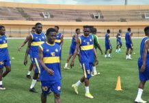 Kwara United players train ahead of their clash with Abia Warriors