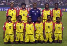 black queens line up at the 2003 FIFAWWC