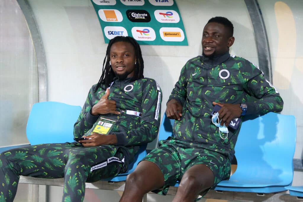 Jamilu Collins and Iwobi during 2021 Africa Cup of Nations Afcon Finals Last 16