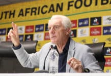 Hugo Broos, coach of South Africa during the SAFA press conference