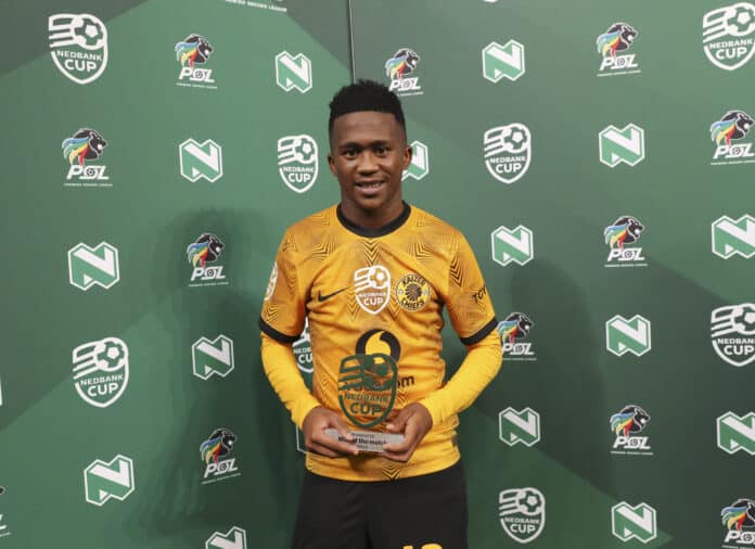 Mduduzi Shabalala of Kaizer Chiefs man of the match during Nedbank Cup 2023