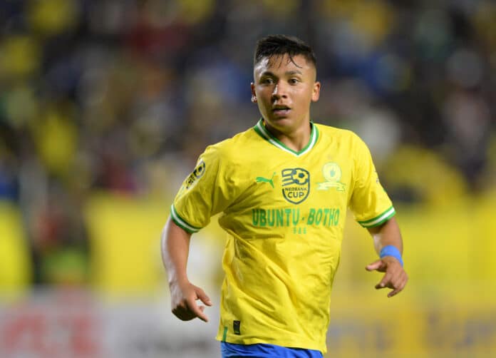 Marcelo Allende of Mamelodi Sundowns during the 2023 Nedbank Cup quarterfinal