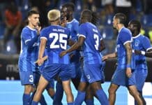 Adana Demirspor vs Genk: Tolu Toluwalase Arokodare celebrates after scoring