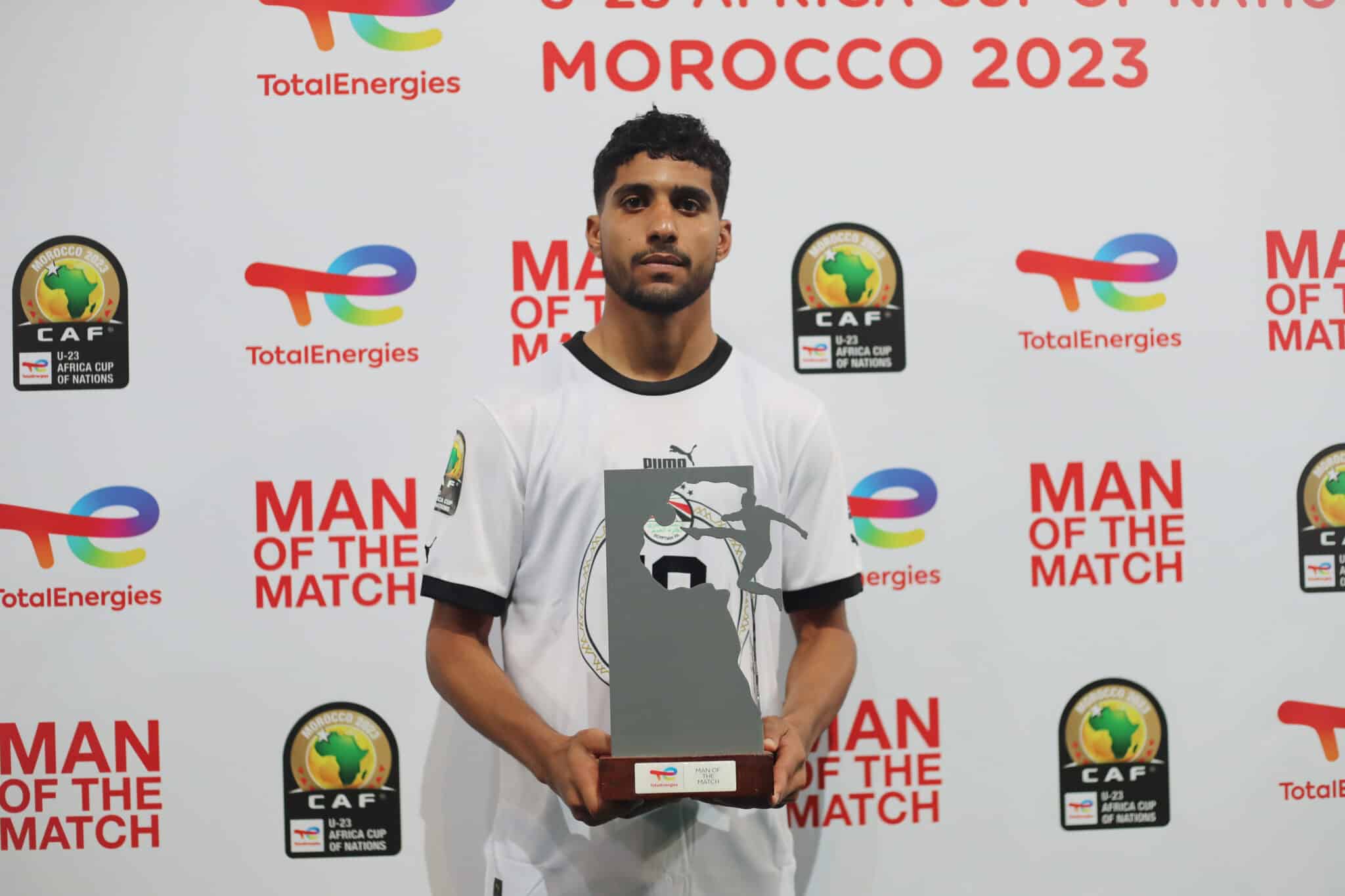 Ibrahim Aly Adel of Egypt awarded TotalEnergies Man of the Match during the 2023 U23 Africa Cup of Nations final match between Morocco v Egypt held at Prince Moulay Abdallah Stadium in Rabat, Morocco on 08 July 2023 Nour Akanja/Sports Inc - Photo by Icon sport