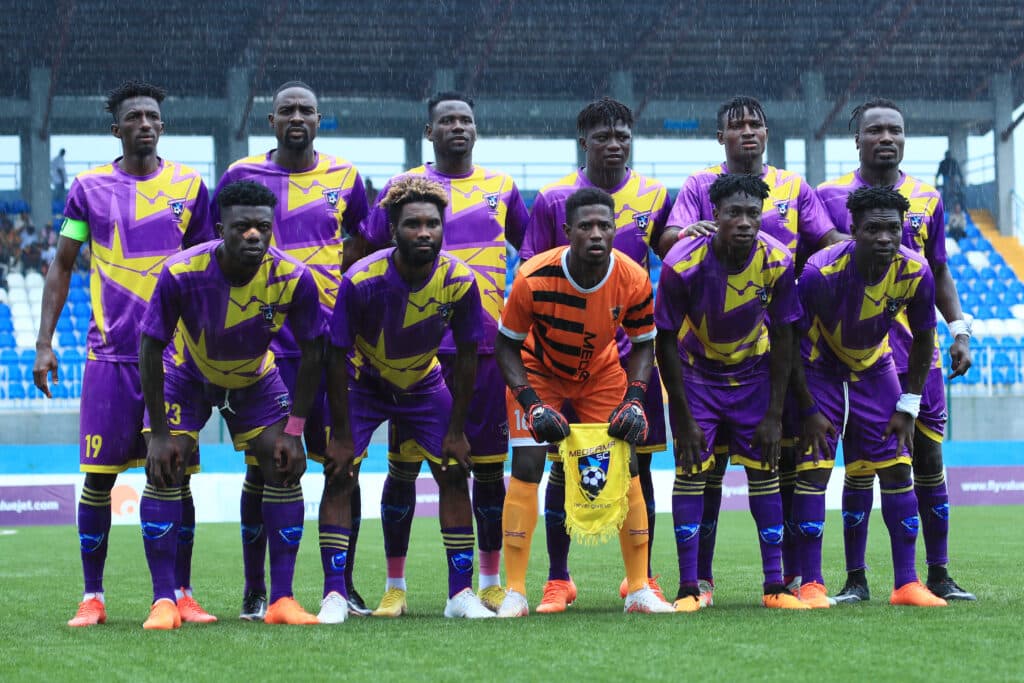 Medeama SC team picture during the CAF Champions League 2023/24 preliminary rounds match between Remo Stars and Medeama SC at Remo Stars Stadium in Ikenne