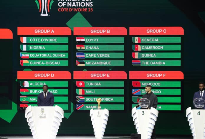 Draw results during the AFCON 2023 Draw