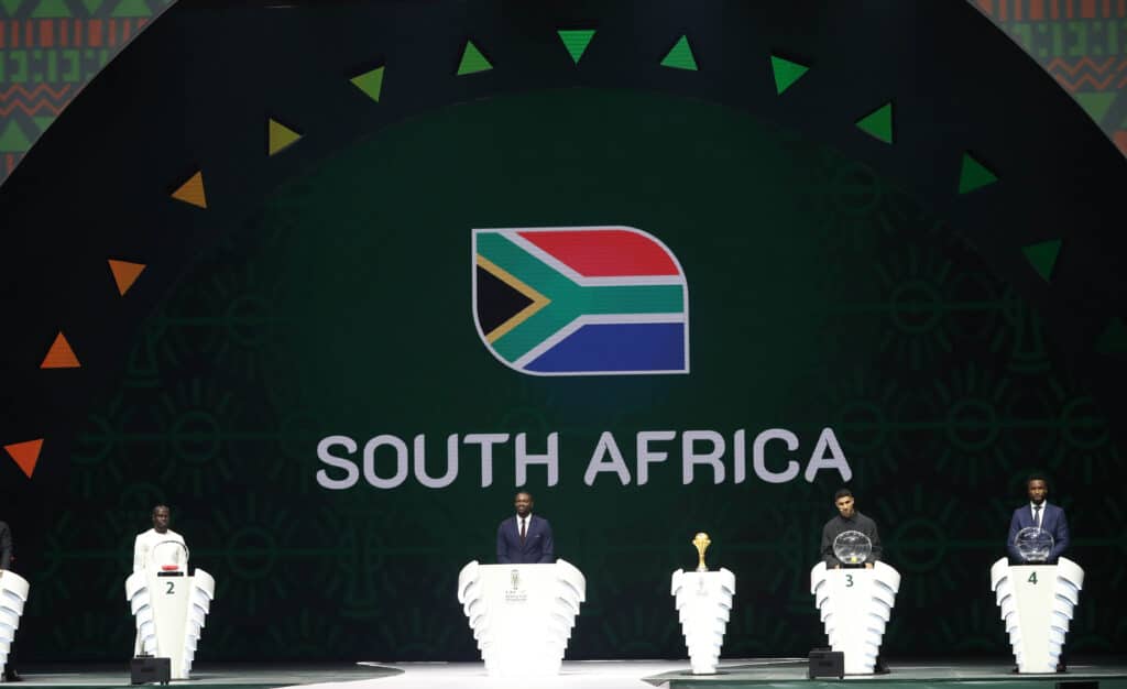 South Africa during the 2023 Africa Cup of Nations Draw held at the Parc Des Expositions in Abidjan