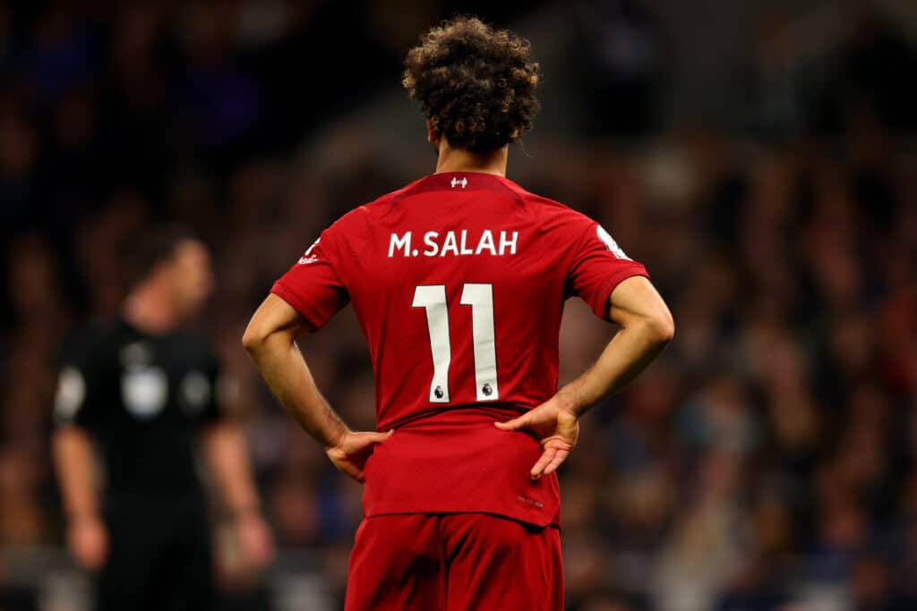 Mohamed Salah of Liverpool against Tottenham 