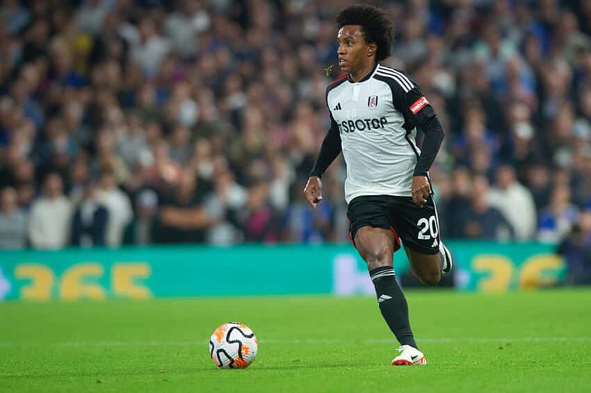 Willian in action for Fulham