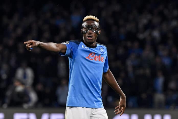Victor Osimhen of SSC Napoli during the Champions League