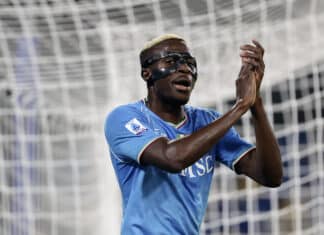 Victor Osimhen of SSC Napoli during the Serie A football match between SSC Napoli and Udinese Calcio