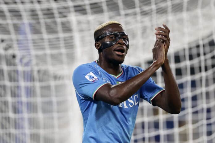 Victor Osimhen of SSC Napoli during the Serie A football match between SSC Napoli and Udinese Calcio