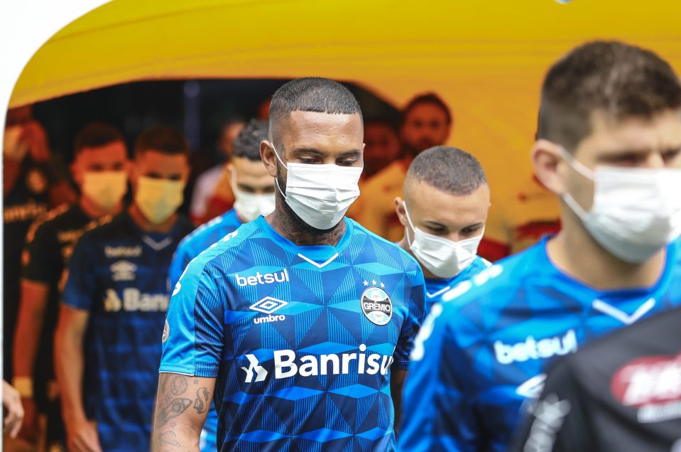 Footballers Wearing Masks During Matches
