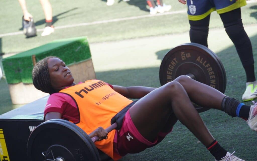 Rinsola Babajide working out